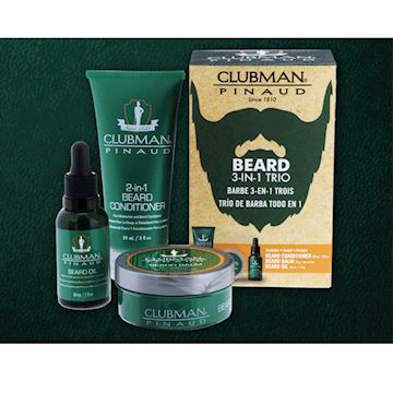 CLUBMAN BEARD ESSENTIALS 3pcs BEARD PACK