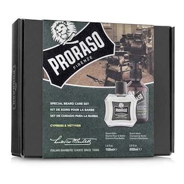 PRORASO SPECIAL BEARD CARE SET CYPRESS & VETYVER BALM&WASH