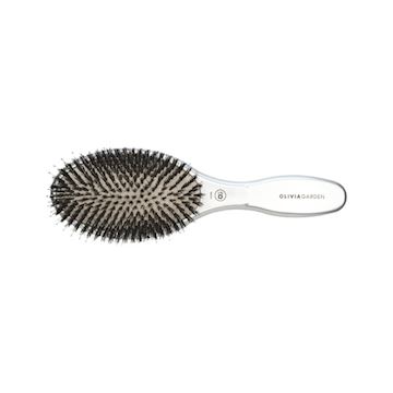 OLIVIA GARDEN EXPERT CARE OVAL BOAR&NYLON BORSTEL SILVER