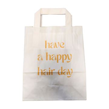 PAPIEREN DRAAGTAS "HAVE A HAPPY HAIR DAY"