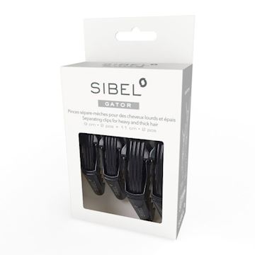 SIBEL 934094202 GATOR CLIPS MIX SIZES 4st BLACK