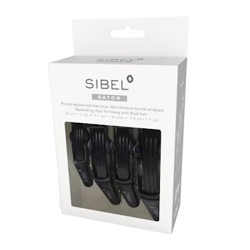 SIBEL 934095202 GATOR CLIPS MIX SIZES 4st BLACK