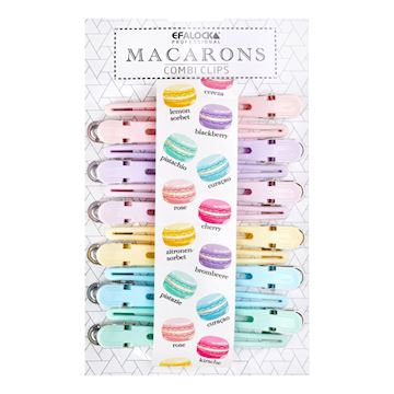 EFALOCK 14102381 MACARONS COMBI CLIPS PASTEL ASSORTI 6x2st