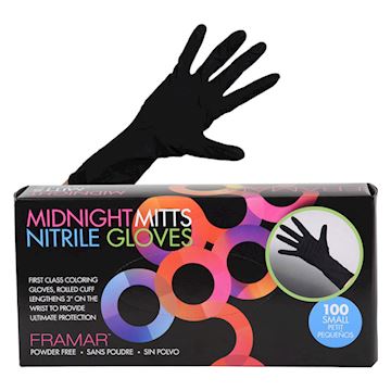 FRAMAR NITRILE HANDSCHOENEN MIDNIGHTS MITTS 100st SMALL