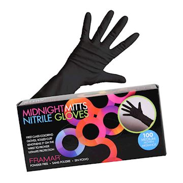 FRAMAR NITRILE HANDSCHOENEN MIDNIGHTS MITTS 100st MEDIUM