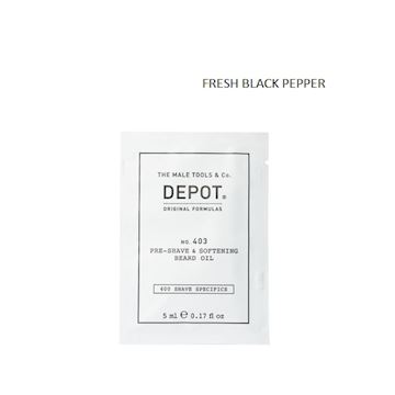 DEPOT SHAVE NO.403 SOFT. BEARD OIL 5ml FRESH BLACK PEPPER