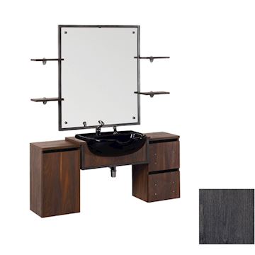 SALON AMBIENCE MM/121/N-02 KAPTAFEL BARBER MONZA BLACK ASH