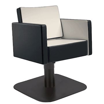 SALON AMBIENCE SH/890-4/SN STOEL SQUARE MET ZWARTE POMP