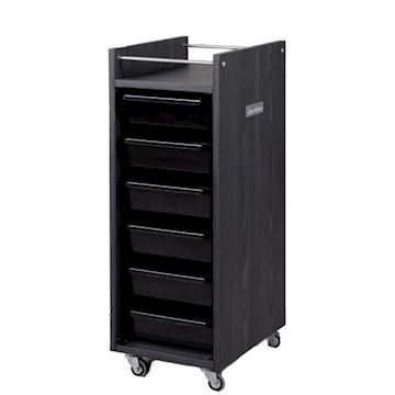 SALON AMBIENCE TR/07-02 GLAM TROLLEY/WERKWAGEN BLACK ASH