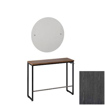 SALON AMBIENCE MI/540-02 SPIEGEL LONDON WAND ROND BLACK ASH