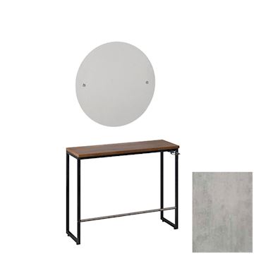 SALON AMBIENCE MI/540-03 SPIEGEL LONDON WAND ROND GREY