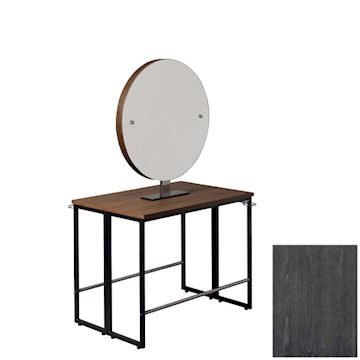 SALON AMBIENCE MI/542-02 SPIEGEL LONDON 2 KANT ROND BLACK