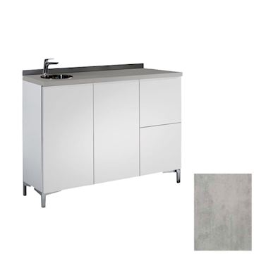 SALON AMBIENCE WS/084-03 WALL SYSTEM 120cm CEMENT GREY