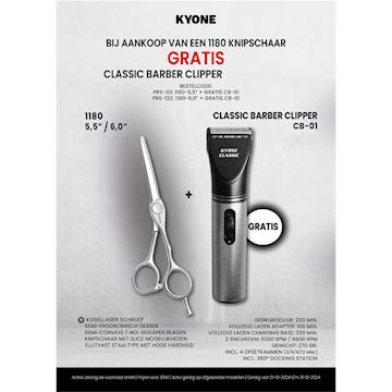 KYONE SCHAAR 1180 6,0" & GRATIS CLASSIC BARBER CLIPPER (KW4)